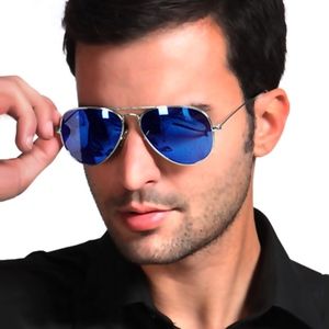 ARCTIC Aviator Blue Silver Mirror Men’s Sunglasses